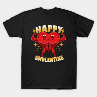 Happy Swolentine Funny Heart Gym Workout Valentine Gift T-Shirt